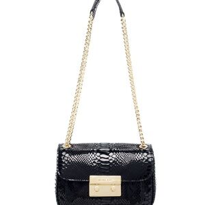 Michael Kors Black Snake Print Crossbody Bag